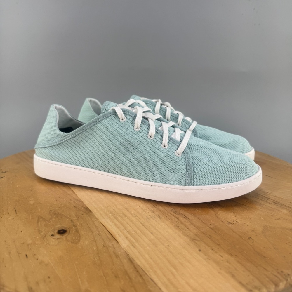 OluKai Pehuea Li Womens Size‎ 11 Shoes Sneakers Seagram Green Light Blue NEW